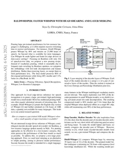 BaldWhisper: Faster Whisper with Head Shearing and Layer Merging