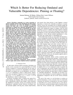 Which Is Better For Reducing Outdated and Vulnerable Dependencies: Pinning or Floating?