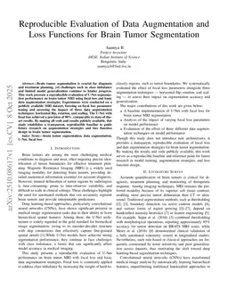 Reproducible Evaluation of Data Augmentation and Loss Functions for Brain Tumor Segmentation
