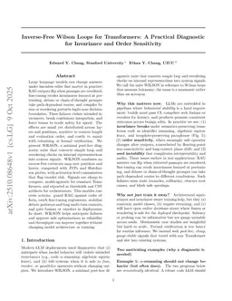 Inverse-Free Wilson Loops for Transformers: A Practical Diagnostic for Invariance and Order Sensitivity