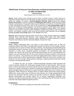 RAG4Tickets: AI-Powered Ticket Resolution via Retrieval-Augmented Generation on JIRA and GitHub Data