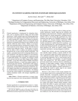 In-Context Learning for Non-Stationary MIMO Equalization