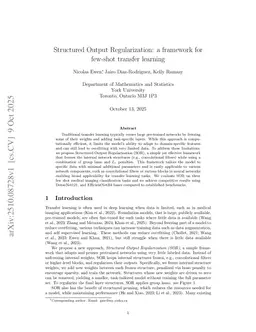 Structured Output Regularization: a framework for few-shot transfer learning