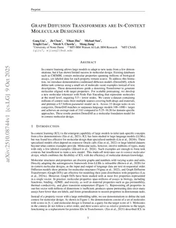 Graph Diffusion Transformers are In-Context Molecular Designers