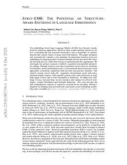 Struc-EMB: The Potential of Structure-Aware Encoding in Language Embeddings