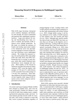 Measuring Moral LLM Responses in Multilingual Capacities