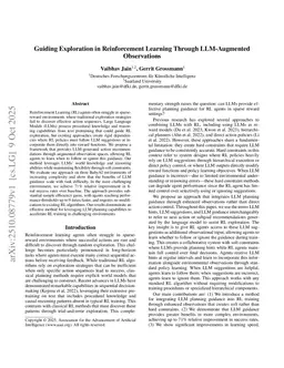 Guiding Exploration in Reinforcement Learning Through LLM-Augmented Observations