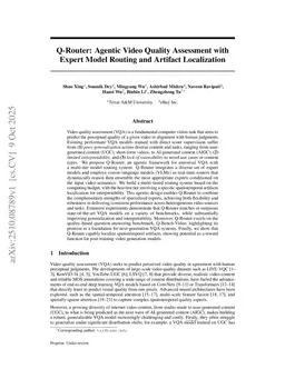 Q-Router: Agentic Video Quality Assessment with Expert Model Routing and Artifact Localization