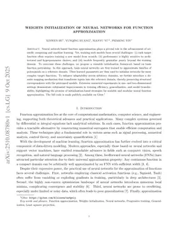 Weights initialization of neural networks for function approximation