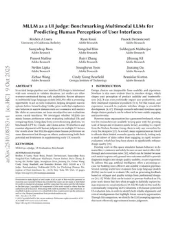 MLLM as a UI Judge: Benchmarking Multimodal LLMs for Predicting Human Perception of User Interfaces