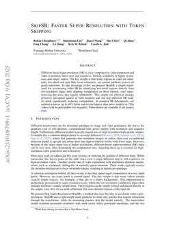 SkipSR: Faster Super Resolution with Token Skipping