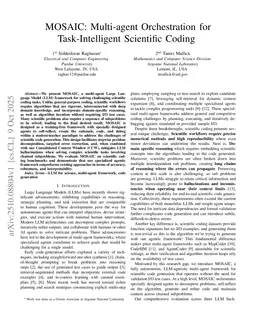 MOSAIC: Multi-agent Orchestration for Task-Intelligent Scientific Coding