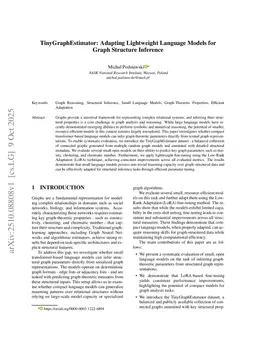 TinyGraphEstimator: Adapting Lightweight Language Models for Graph Structure Inference