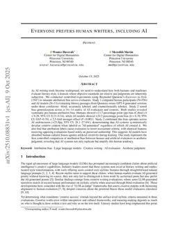 Everyone prefers human writers, including AI