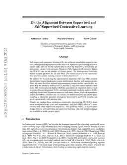 On the Alignment Between Supervised and Self-Supervised Contrastive Learning