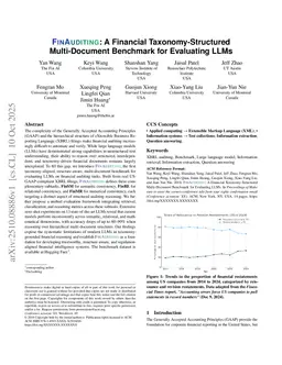 FinAuditing: A Financial Taxonomy-Structured Multi-Document Benchmark for Evaluating LLMs