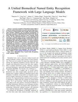 A Unified Biomedical Named Entity Recognition Framework with Large Language Models