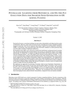 Psyzkaller: Learning from Historical and On-the-Fly Execution Data for Smarter Seed Generation in OS kernel Fuzzing