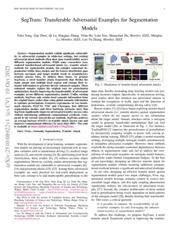 SegTrans: Transferable Adversarial Examples for Segmentation Models