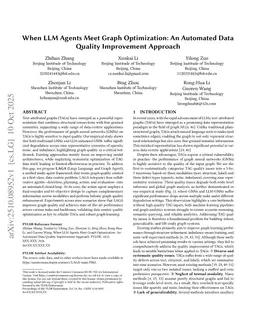 When LLM Agents Meet Graph Optimization: An Automated Data Quality Improvement Approach