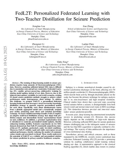 FedL2T: Personalized Federated Learning with Two-Teacher Distillation for Seizure Prediction