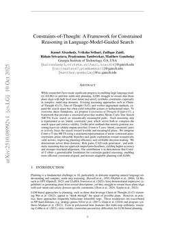 Constraints-of-Thought: A Framework for Constrained Reasoning in Language-Model-Guided Search