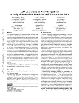 LLM Unlearning on Noisy Forget Sets: A Study of Incomplete, Rewritten, and Watermarked Data