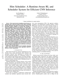 Slim Scheduler: A Runtime-Aware RL and Scheduler System for Efficient CNN Inference