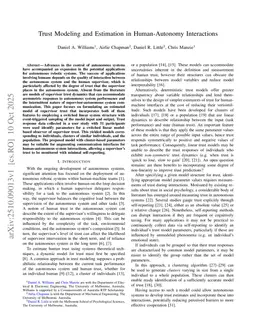 Trust Modeling and Estimation in Human-Autonomy Interactions