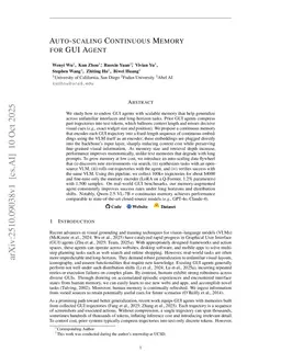 Auto-scaling Continuous Memory for GUI Agent