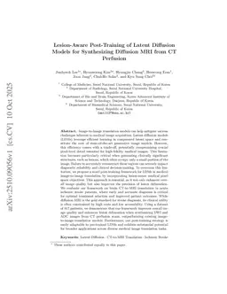 Lesion-Aware Post-Training of Latent Diffusion Models for Synthesizing Diffusion MRI from CT Perfusion