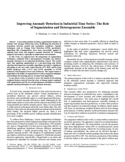 Improving Anomaly Detection in Industrial Time Series: The Role of Segmentation and Heterogeneous Ensemble