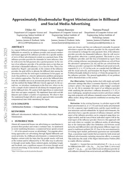 Approximately Bisubmodular Regret Minimization in Billboard and Social Media Advertising