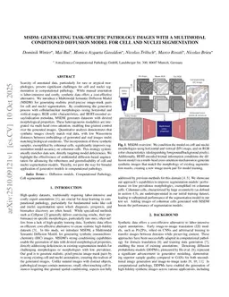 MSDM: Generating Task-Specific Pathology Images with a Multimodal Conditioned Diffusion Model for Cell and Nuclei Segmentation