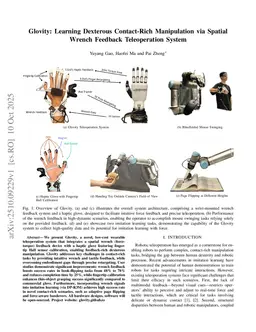 Glovity: Learning Dexterous Contact-Rich Manipulation via Spatial Wrench Feedback Teleoperation System