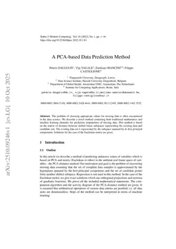 A PCA-based Data Prediction Method