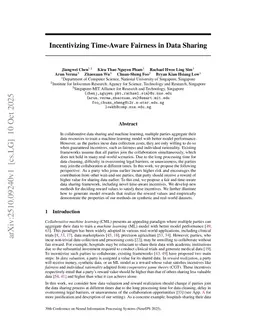 Incentivizing Time-Aware Fairness in Data Sharing