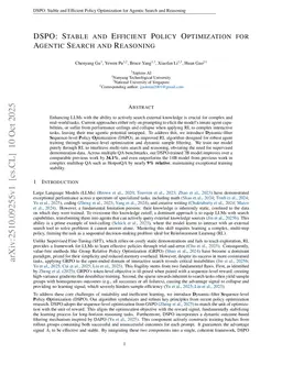 DSPO: Stable and Efficient Policy Optimization for Agentic Search and Reasoning