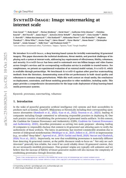 SynthID-Image: Image watermarking at internet scale