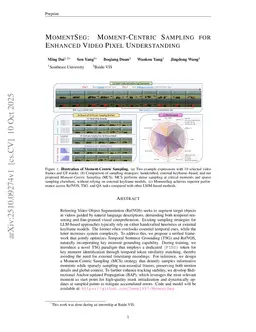 MomentSeg: Moment-Centric Sampling for Enhanced Video Pixel Understanding