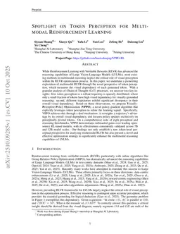 Spotlight on Token Perception for Multimodal Reinforcement Learning