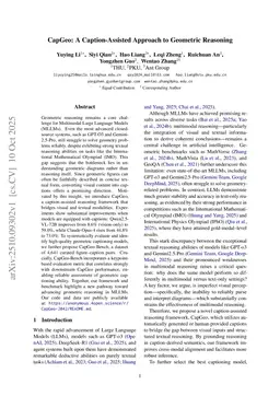 CapGeo: A Caption-Assisted Approach to Geometric Reasoning