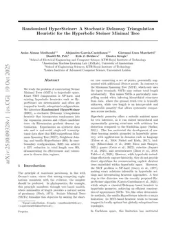 Randomized HyperSteiner: A Stochastic Delaunay Triangulation Heuristic for the Hyperbolic Steiner Minimal Tree