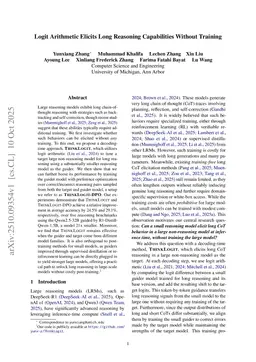 Logit Arithmetic Elicits Long Reasoning Capabilities Without Training