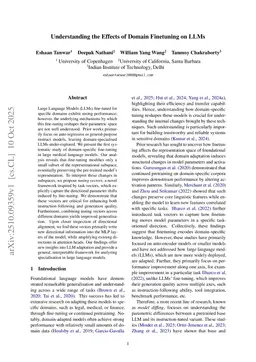Understanding the Effects of Domain Finetuning on LLMs