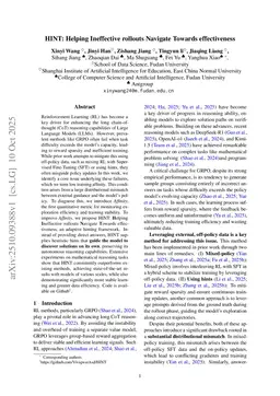 HINT: Helping Ineffective Rollouts Navigate Towards Effectiveness