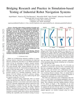 Bridging Research and Practice in Simulation-based Testing of Industrial Robot Navigation Systems
