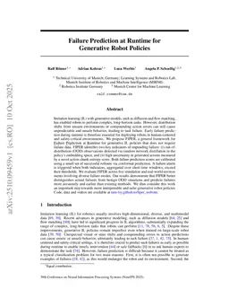 Failure Prediction at Runtime for Generative Robot Policies