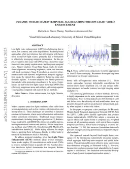 Dynamic Weight-based Temporal Aggregation for Low-light Video Enhancement