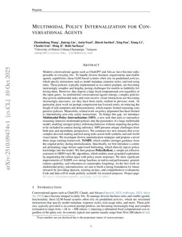 Multimodal Policy Internalization for Conversational Agents